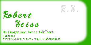 robert weiss business card